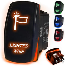 Load image into Gallery viewer, Waterproof Rocker Switch 12v ON/Off, LED Backlit with Etched Design w/Toggle Switch 12v - UTV, Auto, Boat 20A Variation