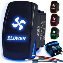 Load image into Gallery viewer, Waterproof Rocker Switch 12v ON/Off, LED Backlit with Etched Design w/Toggle Switch 12v - UTV, Auto, Boat 20A Variation