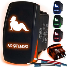 Load image into Gallery viewer, Waterproof Rocker Switch 12v ON/Off, LED Backlit with Etched Design w/Toggle Switch 12v - UTV, Auto, Boat 20A Variation