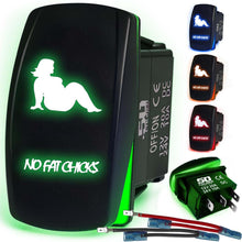 Load image into Gallery viewer, Waterproof Rocker Switch 12v ON/Off, LED Backlit with Etched Design w/Toggle Switch 12v - UTV, Auto, Boat 20A Variation