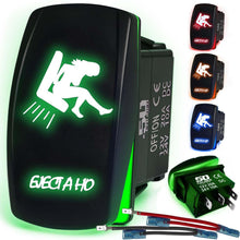 Load image into Gallery viewer, Waterproof Funny Rocker Switch 12v ON/Off, LED Backlit with Etched Design w/Toggle Switch 12v - UTV, Auto, Boat 20A Variation