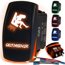 Load image into Gallery viewer, Waterproof Funny Rocker Switch 12v ON/Off, LED Backlit with Etched Design w/Toggle Switch 12v - UTV, Auto, Boat 20A Variation