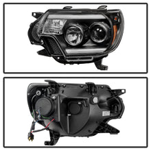 Load image into Gallery viewer, Spyder Toyota Tacoma 12-15 Projector Headlights Light Bar DRL Black PRO-YD-TT12-LBDRL-BK 5081711