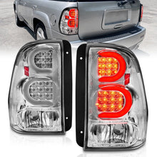 Load image into Gallery viewer, ANZO 2002-2009 Chevrolet Trailblazer LED Tail Lights w/ Light Bar Chrome Housing Clear Lens 311373