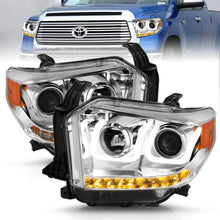 Load image into Gallery viewer, Anzo 2014-2015 Toyota Tundra Projector Headlights w/ U-Bar Chrome w/ DRL