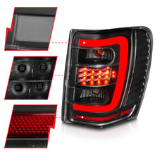 Load image into Gallery viewer, ANZO 1999-2004 Jeep Grand Cherokee LED Tail Lights w/ Light Bar Black Housing Clear Lens 311394