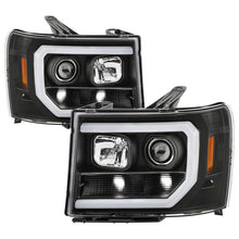 Load image into Gallery viewer, Spyder 07-13 GMC Sierra 1500-3500 Ver 2 Proj Headlights - DRL LED - All Blk PRO-YD-GS07V2-LBDRL-BKV2 5086037