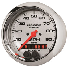 Load image into Gallery viewer, Autometer Marine Chrome 3-3/8in 100MPH GPS Speedometer Gauge 200636-35