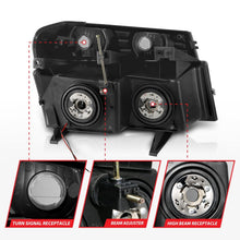 Load image into Gallery viewer, ANZO 04-12 GM Colorado/Canyon/I-Series Crystal Headlights - w/ Light Bar Black Housing 4pcs 111558