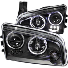 Load image into Gallery viewer, Anzo 2006-2010 Dodge Charger Projector Headlights w/ Halo Black