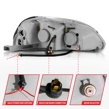 Load image into Gallery viewer, Anzo 1996-1998 Honda Civic Projector Headlights w/ Halo Black