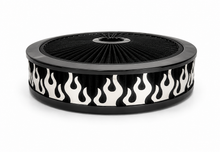 Load image into Gallery viewer, Blingz Beauty Bandz Black Air Filter Assembly , Flames - 750018