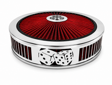 Load image into Gallery viewer, Blingz Beauty Bandz Red and Chrome Air Filter Assembly , Craps - 750039