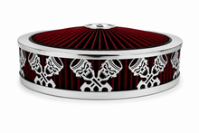 Load image into Gallery viewer, Blingz Beauty Bandz Red and Chrome Air Filter Assembly , Skullz and Rods - 750043