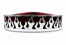 Load image into Gallery viewer, Blingz Beauty Bandz Red and Chrome Air Filter Assembly , Flames - 750044