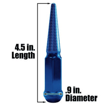 Load image into Gallery viewer, 4pc 4.5in Spike Lug Nuts