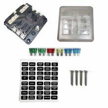 Load image into Gallery viewer, 6 Way Screw 12V Fuse Block with Ground Terminals