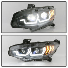 Load image into Gallery viewer, Spyder Honda Civic 16-18 2DR/4DR/Hatchback Headlight Black PRO-YD-HC16PL-SEQ-BK 5087539