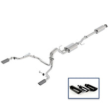 Load image into Gallery viewer, Ford Racing 15-18 F-150 5.0L Cat-Back Sport Exhaust System - Rear Exit Carbon Fiber Tips M-5200-F1550DSFA