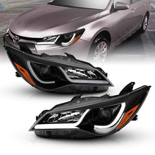 Load image into Gallery viewer, Anzo Projector Headlights W/ Plank Style Design Black w/Amber 15-16 Toyota