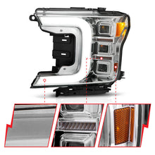 Load image into Gallery viewer, Anzo 18-20 Ford F-150 Full Led Projector Light Bar Style Headlights - Chrome Amber 111521