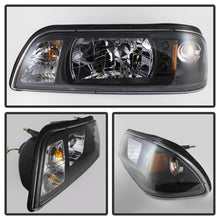 Load image into Gallery viewer, Spyder Ford Mustang 87-93 1PC LED (Replaceable LEDs)Crystal Headlights Black HD-YD-FM87-1PC-LED-BK 5012531