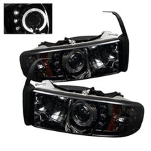 Load image into Gallery viewer, Spyder Dodge Ram 1500 94-01 94-02 Projector Headlights LED Halo LED Smke PRO-YD-DR94-HL-AM-SMC 5010100