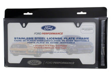 Load image into Gallery viewer, Ford Racing Stainless Steel Ford Performance License Plate Frame - Black M-1828-SS304BK