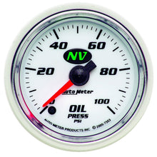Load image into Gallery viewer, Autometer NV 2-1/16in 0-100 PSI Stepper Motor Oil Temp Gauge 7353