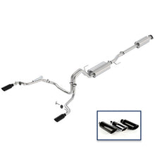Load image into Gallery viewer, Ford Racing 15-18 F-150 5.0L Cat-Back Touring Exhaust System - Rear Exit Black Chrome Tips M-5200-F1550DTBA