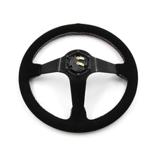 Load image into Gallery viewer, Have Faith Suede Steering Wheel + Short Hub Adapter for 83-04 Ford Mustang / 89-92 Ford Ranger