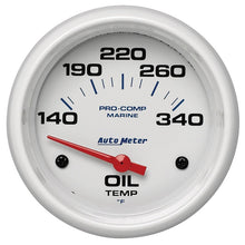 Load image into Gallery viewer, AutoMeter Marine White Air-Core Electric Oil Temperature Gauge 2-5/8in 140-300 Deg F 200765