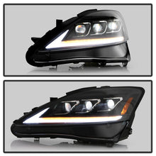 Load image into Gallery viewer, Spyder Lexus IS 250/350 06-10 Halogen Model Only High-Power LED Headlights - Black PRO-YD-LIS06AP-BK 5088246