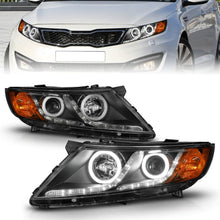 Load image into Gallery viewer, Anzo 2011-2013 Kia Optima Projector Headlights w/ Halo Black (CCFL)