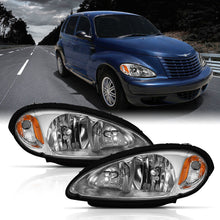 Load image into Gallery viewer, ANZO 2001-2005 Chrysler Pt Cruiser Crystal Headlight Chrome Amber (OE) 111472