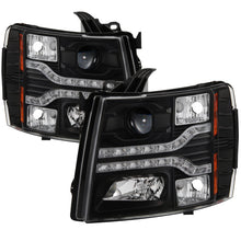 Load image into Gallery viewer, Spyder Chevy Silverado 1500 07-13 V2 Projector Headlights - LED DRL - Black PRO-YD-CS07V2-DRL-BK 5083524