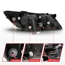 Load image into Gallery viewer, Anzo 2011-2013 Kia Optima Projector Headlights w/ Halo Black (CCFL)