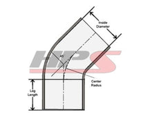 Load image into Gallery viewer, HPS 3-1/4" - 3-1/2" ID, Silicone 45 Degree Elbow Reducer Coupler Hose, High Temp 4-ply Reinforced, Blue, 83mm - 89mm ID