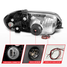 Load image into Gallery viewer, ANZO 00-04 Toyota Tundra (Fits Reg/Acc Cab Only) Crystal Headlights w/Light Bar Black w/Corner Light 111579