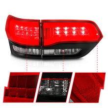 Load image into Gallery viewer, Anzo 2014-2016 Jeep Grand Cherokee LED Taillights Red/Clear