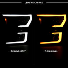 Load image into Gallery viewer, Anzo 2015-2016 Ford F-150 Projector Headlights w/ Plank Style Switchback Bl