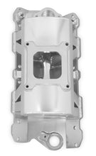 Load image into Gallery viewer, Sheet Metal Fabricated Intake Manifold SBC Single Plane Carbureted Silver with Sniper Logo