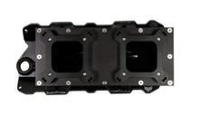 Load image into Gallery viewer, Fabricated Intake Manifold SBC Single Plane Carbureted (2 x 4150 style flange changeable plate) Black with Sniper logo