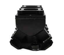 Load image into Gallery viewer, Fabricated Intake Manifold SBC Single Plane Carbureted (2 x 4150 style flange changeable plate) Black with Sniper logo