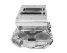 Load image into Gallery viewer, Fabricated Intake Manifold SBC Single Plane Carbureted (4500 style flange changeable plate) Silver with Sniper logo