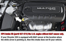 Load image into Gallery viewer, HPS Shortram Air Intake Kit 2015-2017 Chrysler 200 2.4L without MAF sensor, Includes Heat Shield, Red