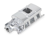 Load image into Gallery viewer, Sheet Metal Fabricated Intake Manifold 289-302 Small Block Ford Single Plane Carbureted Silver with Sniper logo.