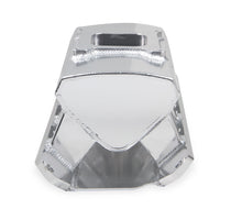 Load image into Gallery viewer, Sheet Metal Fabricated Intake Manifold 289-302 Small Block Ford Single Plane Carbureted Silver with Sniper logo.