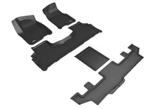 Load image into Gallery viewer, 3D MAXpider 2021 GMC YukonXL 7-Seat/Chevrolet Suburban 7-Seat Kagu 1st 2nd 3rd Row Floormats - Black L1GM02901509