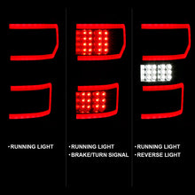 Load image into Gallery viewer, ANZO 18-19 Ford F-150 LED Taillight Black Housing Clear Lens Red Light Bar W/Sequential 311314